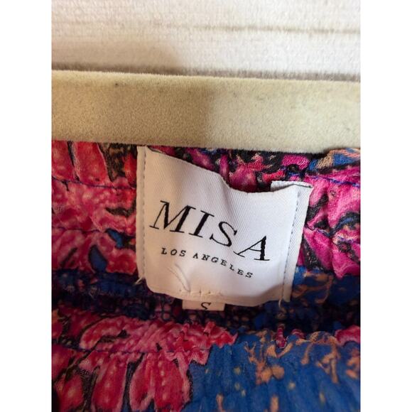 Misa Los Angeles Sz SM Floral Ruffled Tiered Mini Skirt Boho Chic - Picture 5 of 6